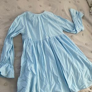 Babydoll blue dress bell sleeves